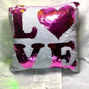 LOVE Reversible Sequins Pillow
